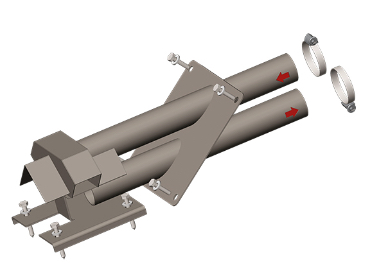 Equipement pour pièce de réserve : Sonde d'aspiration courte inclinée