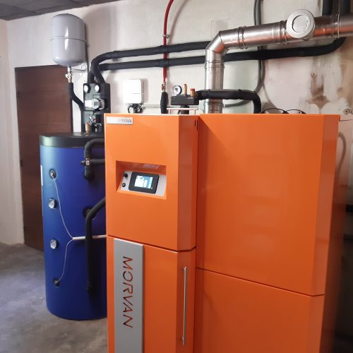 installation chaudière à granulés GM Easy 12 kW MORVAN Vosges