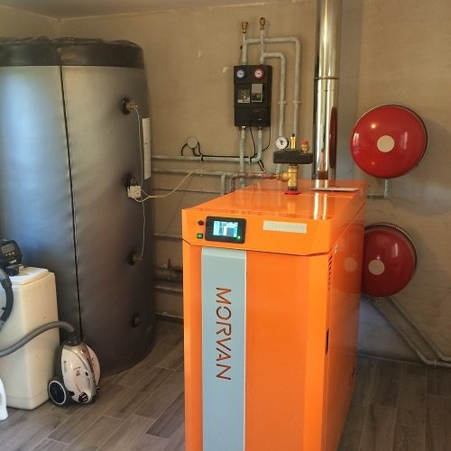 installation chaudière à bois SX Easy 25 kW MORVAN Hérault