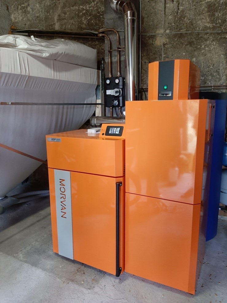 installation chaudière à granulés GM Easy 24 kW MORVAN Gironde